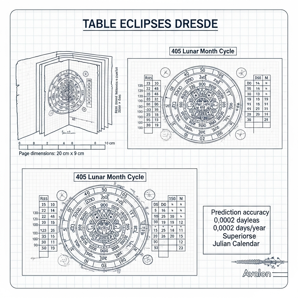Table des éclipses du Codex de Dresde